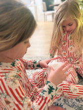 Load image into Gallery viewer, Candy Cane Classic – Kids’ Two-Piece Pajamas