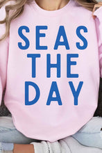 Load image into Gallery viewer, SEAS THE DAY GRAPHIC SWEATSHIRT
