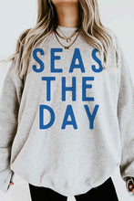 Load image into Gallery viewer, SEAS THE DAY GRAPHIC SWEATSHIRT
