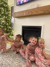 Load image into Gallery viewer, Candy Cane Classic – Kids’ Two-Piece Pajamas
